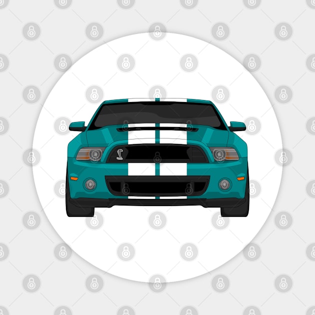 MUSTANG SHELBY GT500 TEAL Magnet by VENZ0LIC